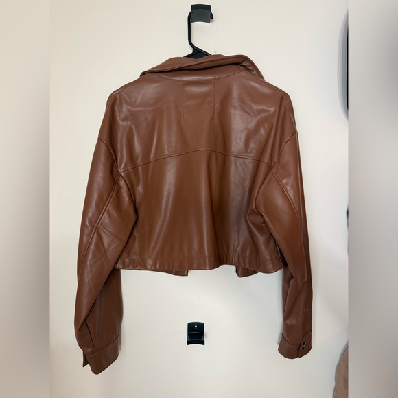 Stoosh Women's Tan Leather Jacket - Picture 6 of 6